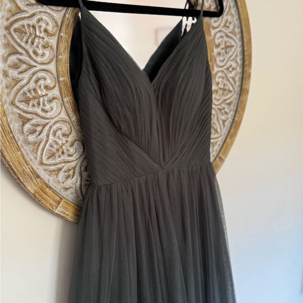 REVELRY Penelope Tulle Dress / Eucalyptus - Picture 4 of 8